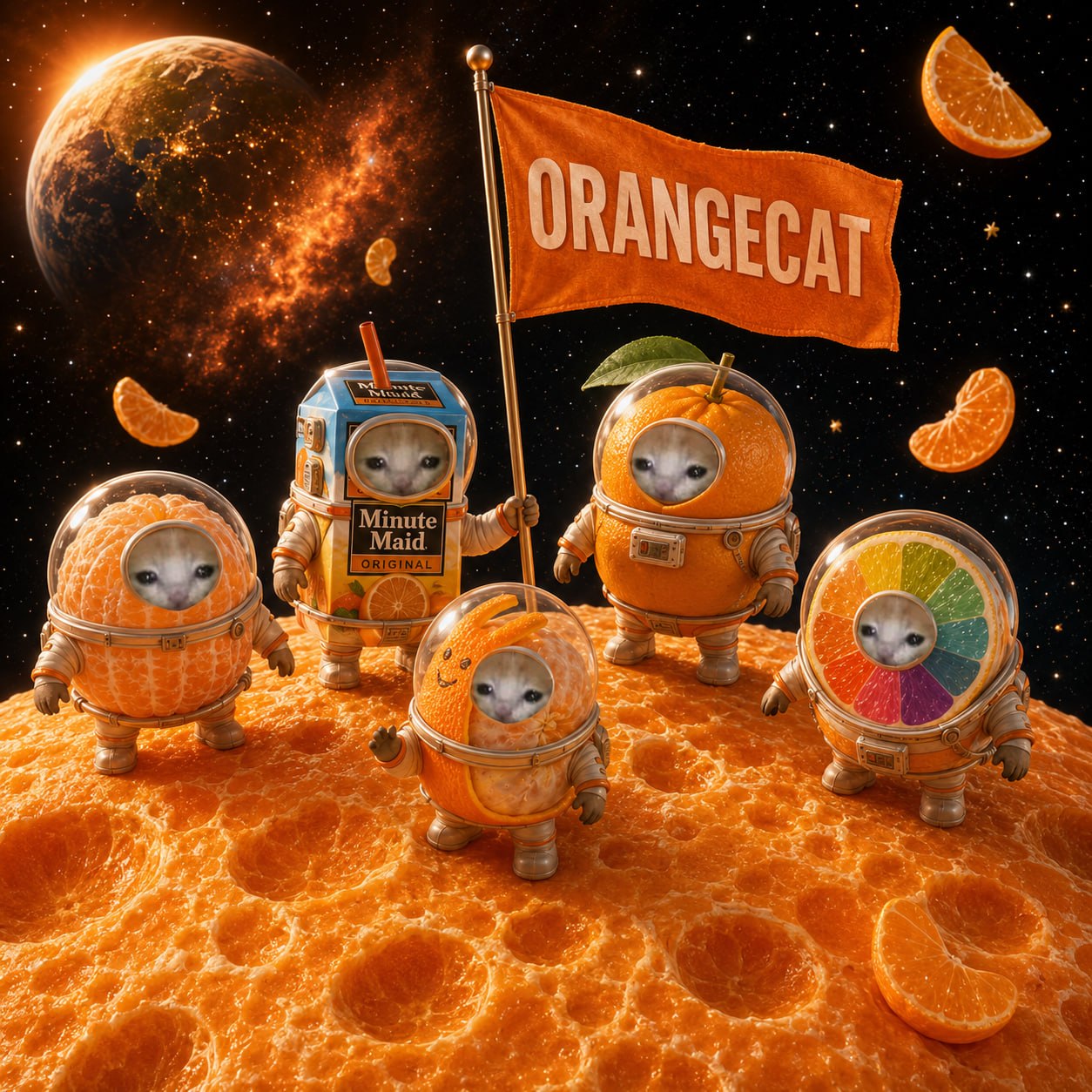orangecat lands on the moon